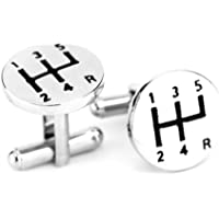 Cdet 2X Cufflinks Botones de transmisión automotriz Hombres y Mujeres Cufflinks Cuff Nails